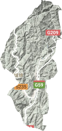 土城镇地形地图