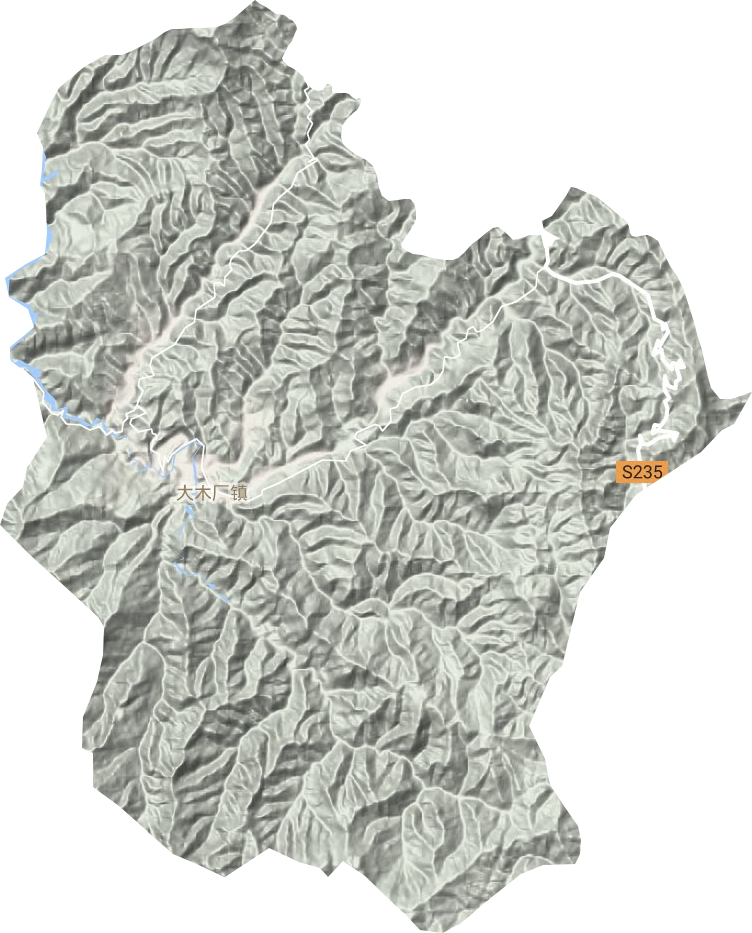 大木厂镇地形地图