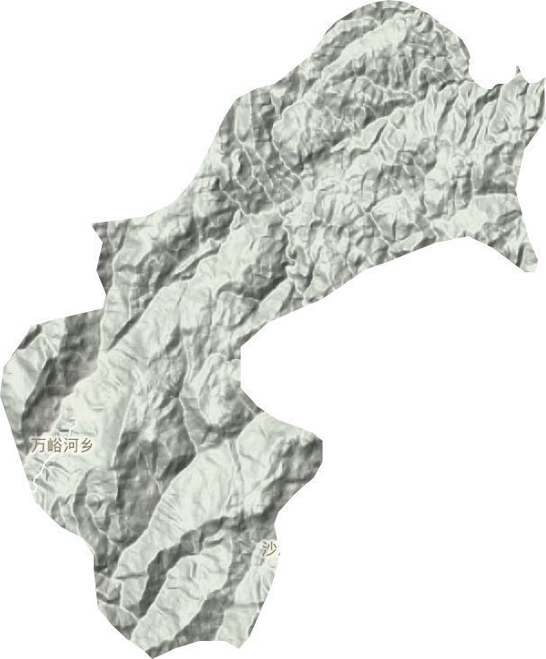 万峪河乡地形地图