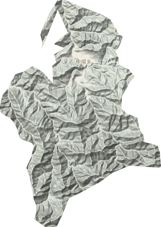 中坝乡地形地图