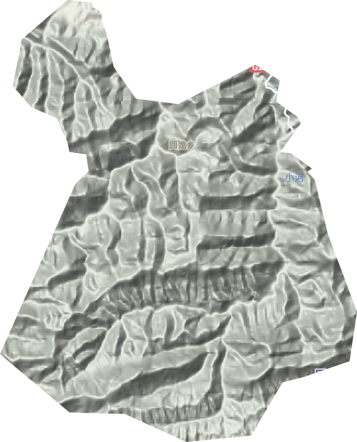 回龙乡地形地图
