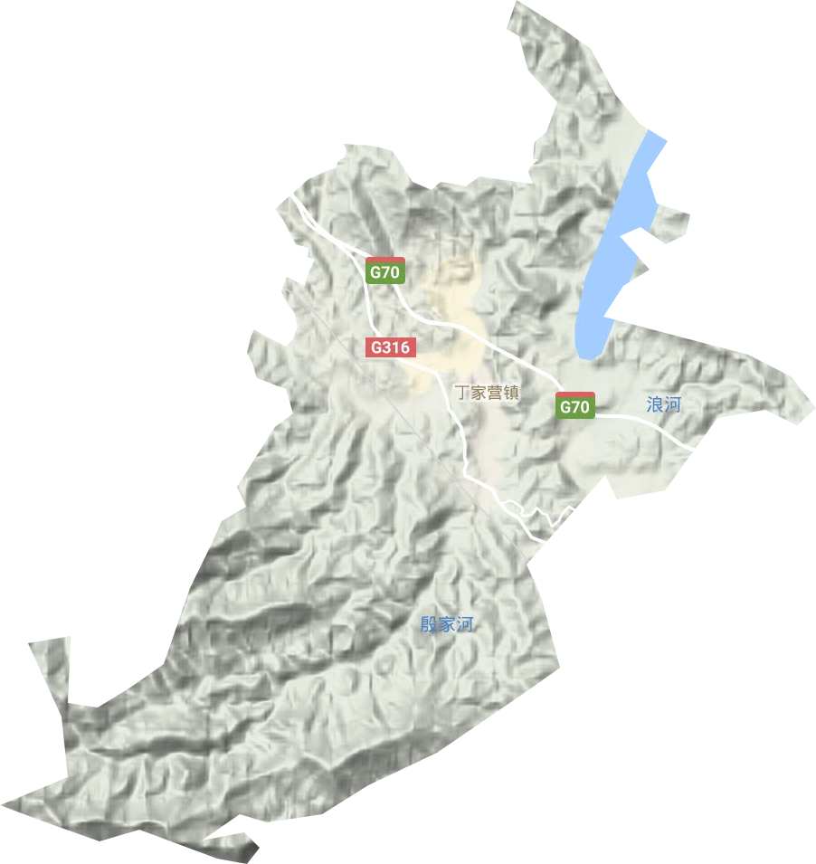 丁家营镇地形地图