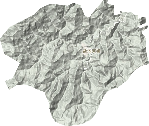 盐池河镇地形地图
