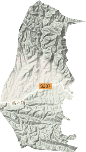蒿坪镇地形地图