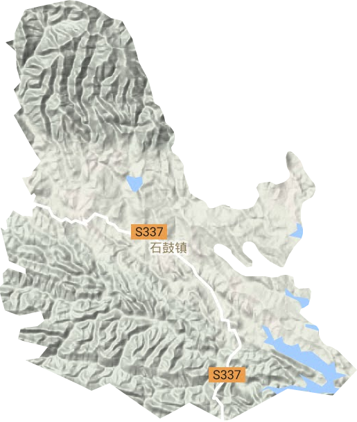 石鼓镇地形地图