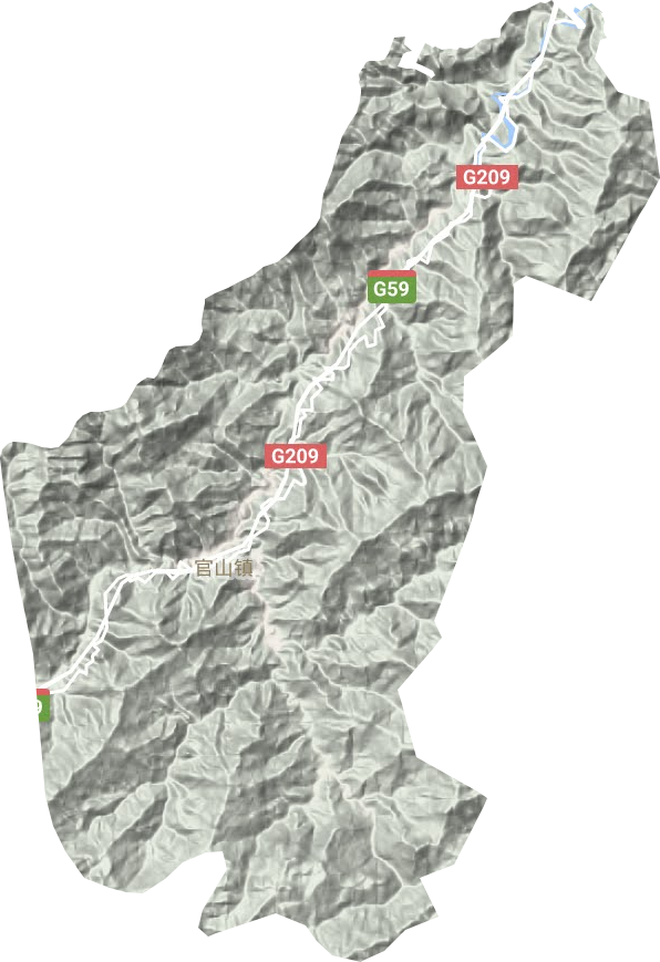 官山镇地形地图