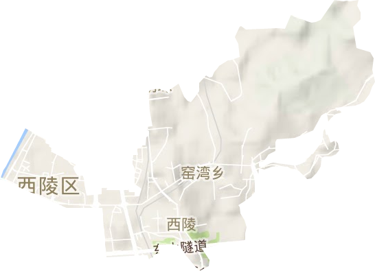 西陵街道地形地图