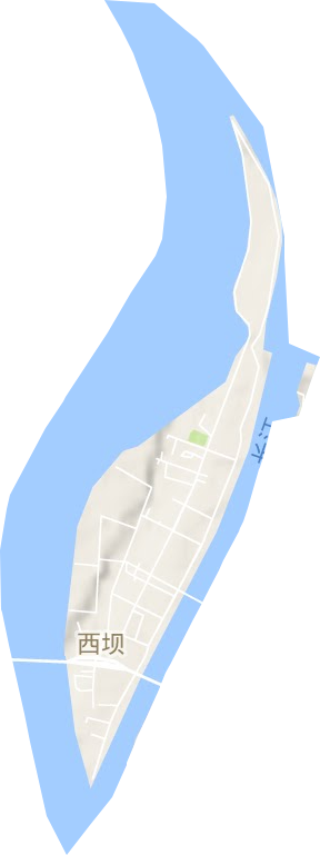 西坝街道地形地图