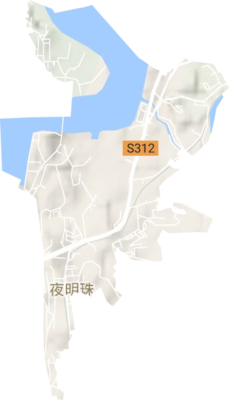 夜明珠街道地形地图