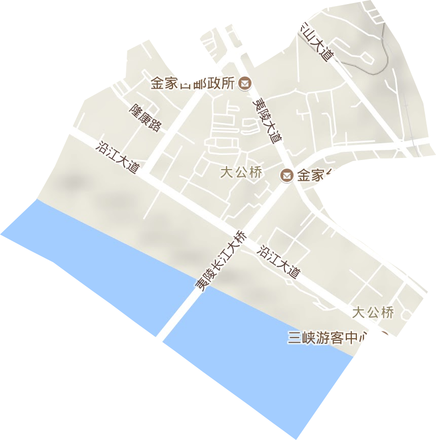 大公桥街道地形地图