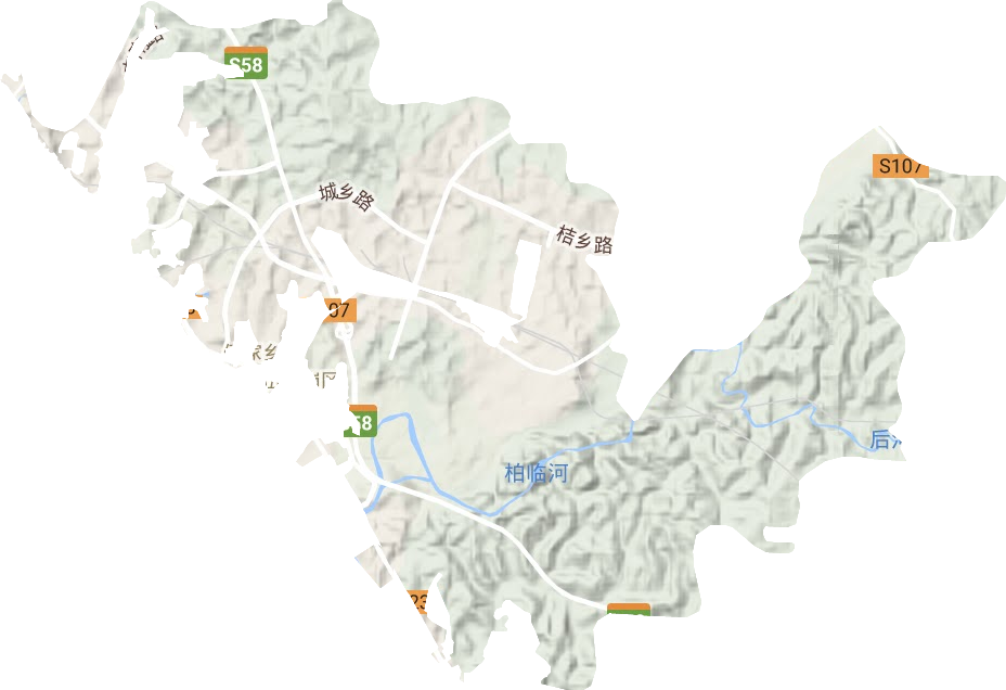 伍家乡地形地图