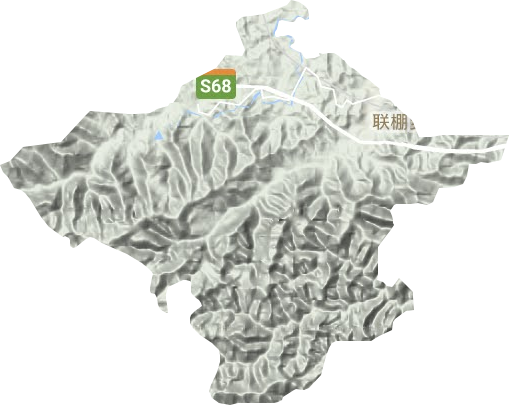 联棚乡地形地图