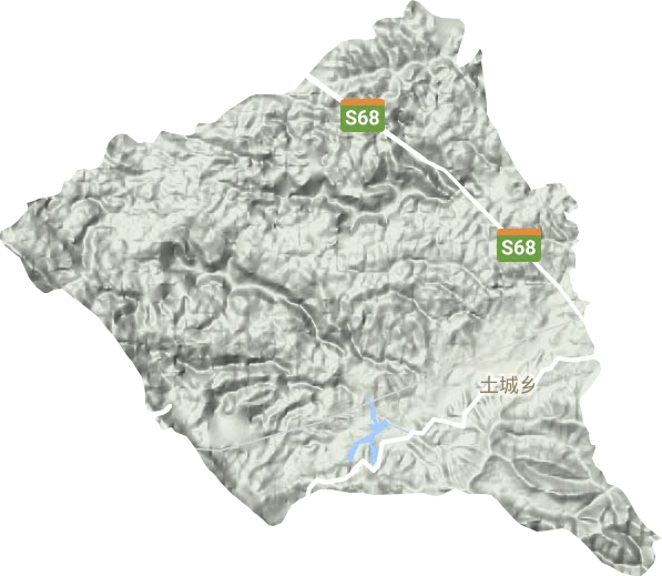 土城乡地形地图