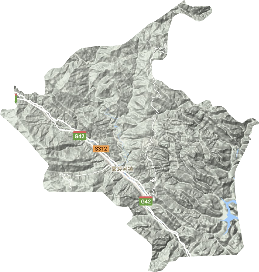 雾渡河镇地形地图