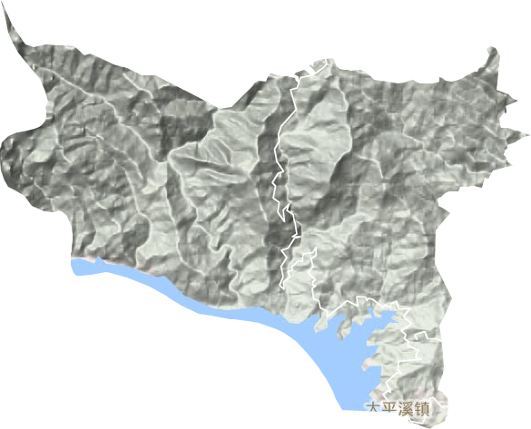 太平溪镇地形地图