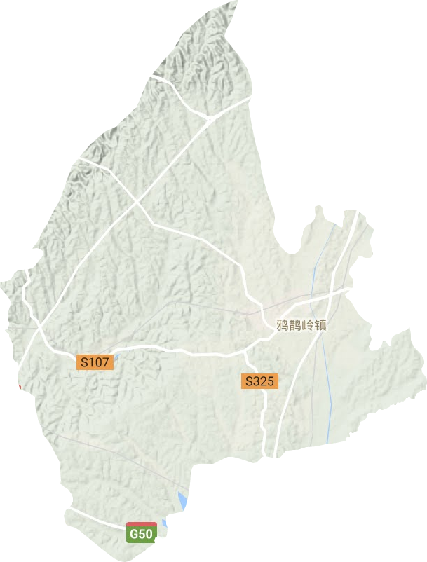 鸦鹊岭镇地形地图