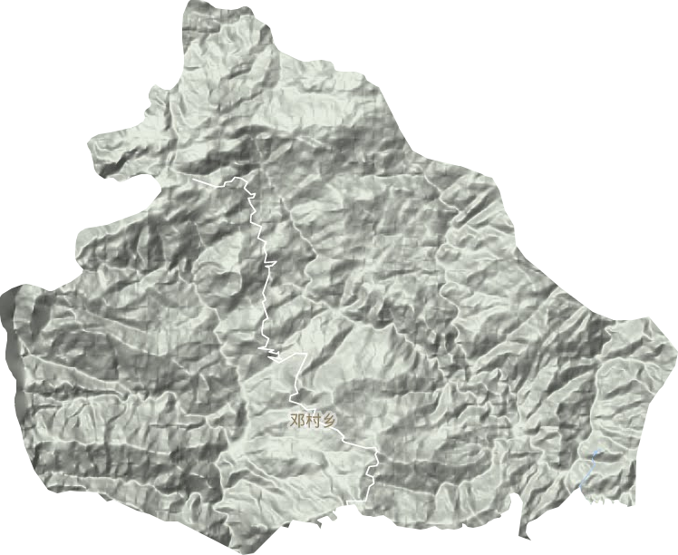 邓村乡地形地图