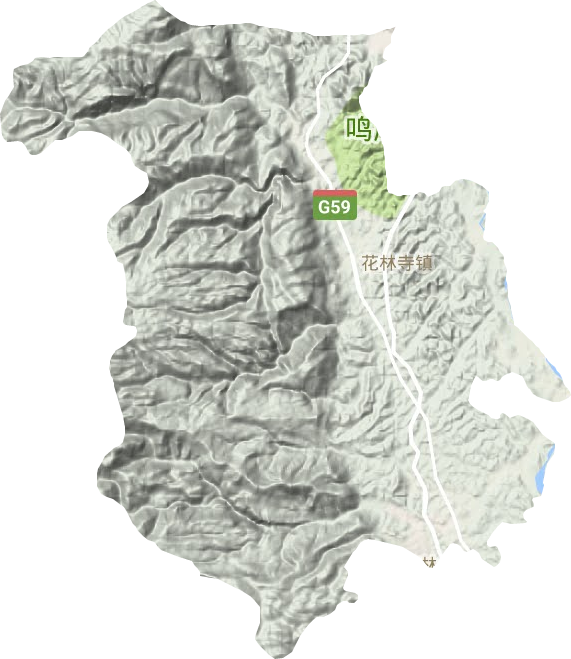 花林寺镇地形地图
