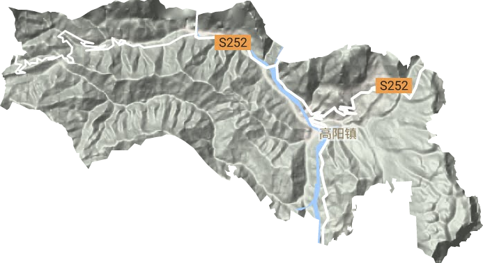昭君镇地形地图