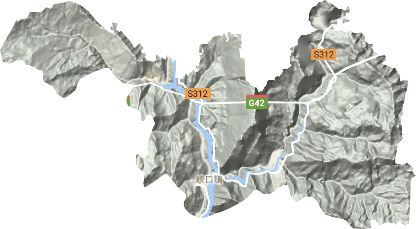 峡口镇地形地图