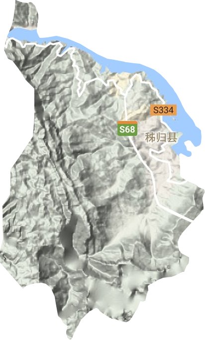 茅坪镇地形地图
