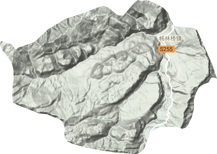 杨林桥镇地形地图