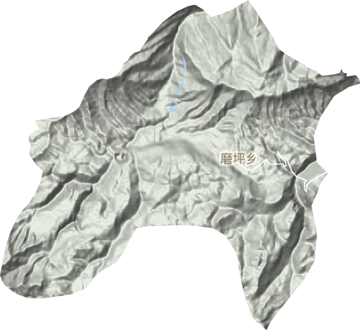 磨坪乡地形地图