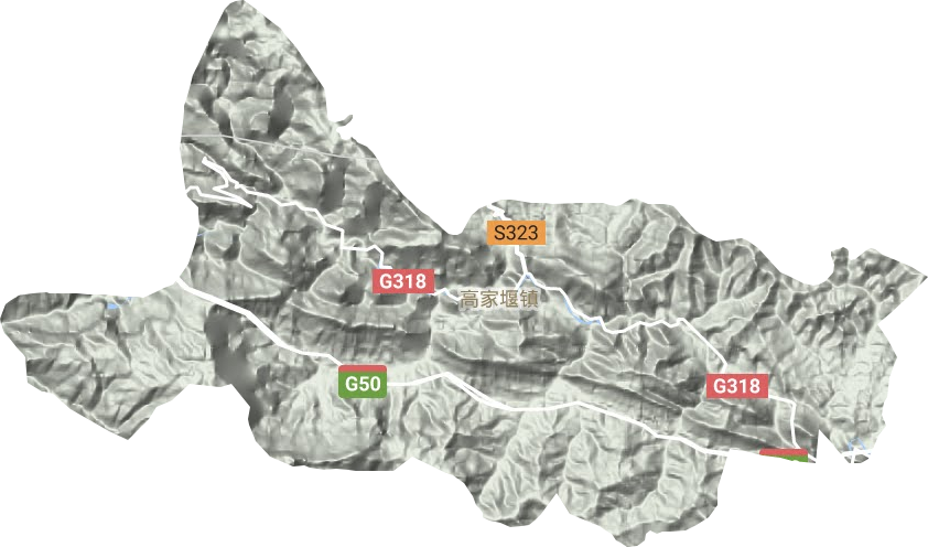 高家堰镇地形地图
