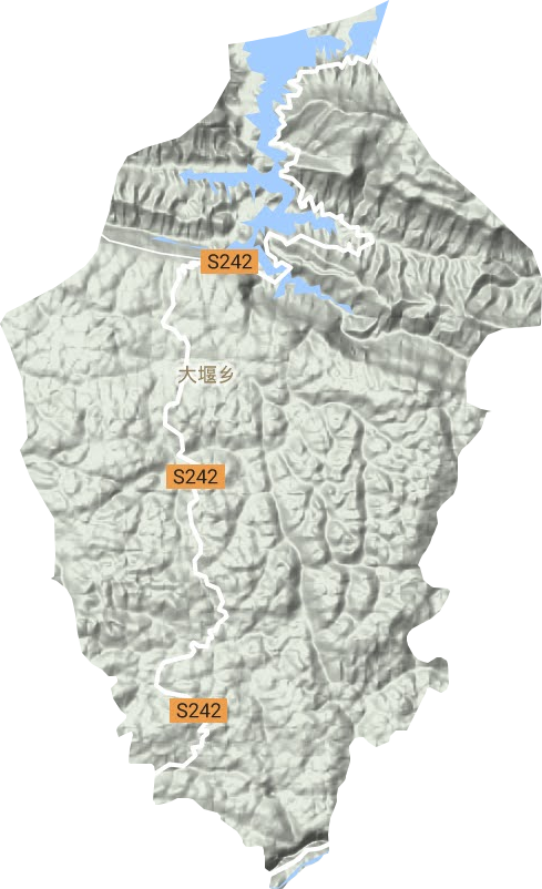 大堰乡地形地图