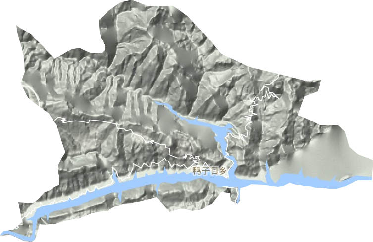 鸭子口乡地形地图