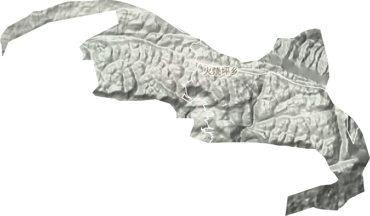 火烧坪乡地形地图