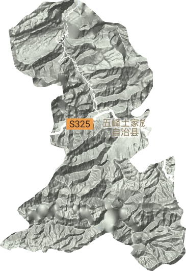 五峰镇地形地图