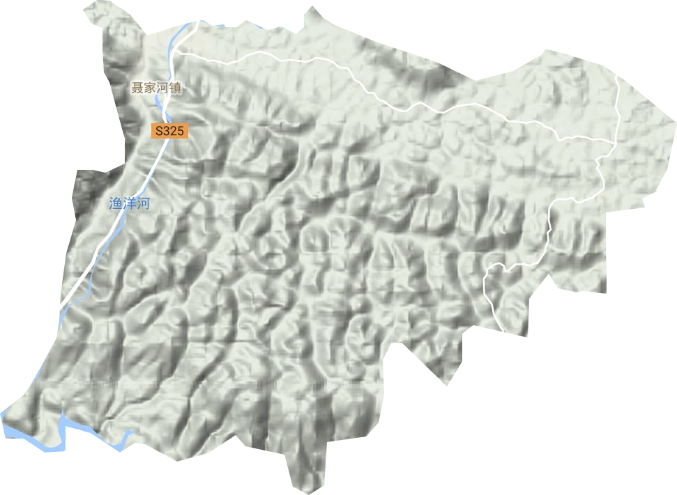 聂家河镇地形地图