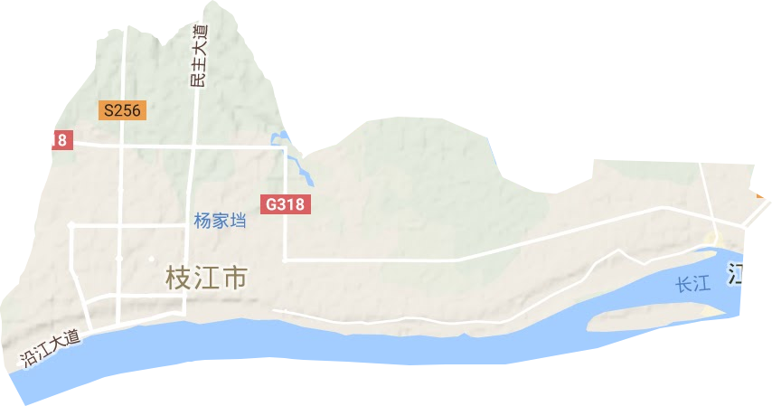 马家店街道地形地图