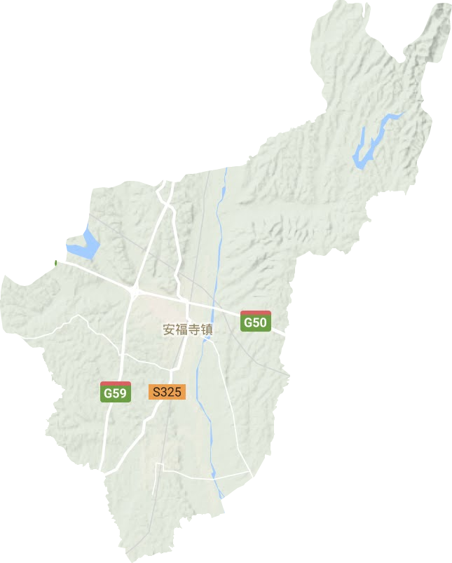 安福寺镇地形地图