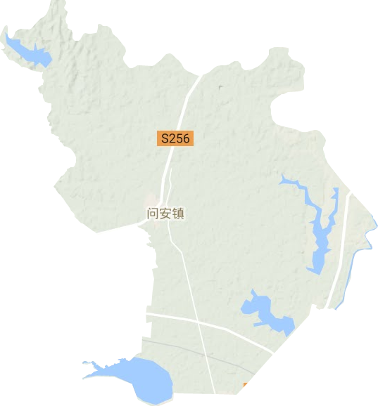 问安镇地形地图