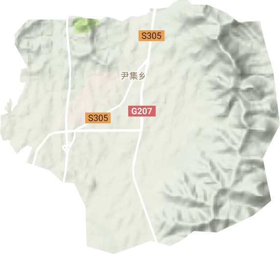 尹集乡地形地图
