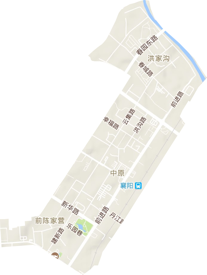 中原街道地形地图