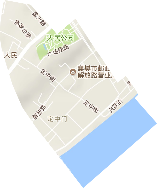 定中门街道地形地图