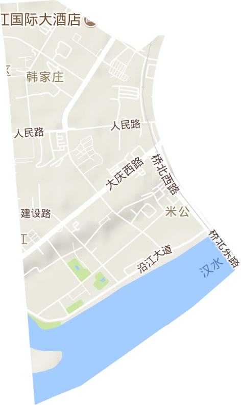米公街道地形地图
