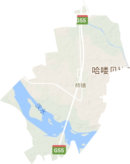 柿铺街道地形地图
