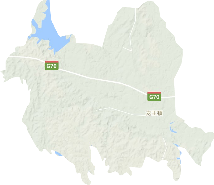龙王镇地形地图