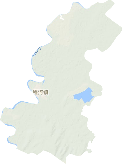 程河镇地形地图