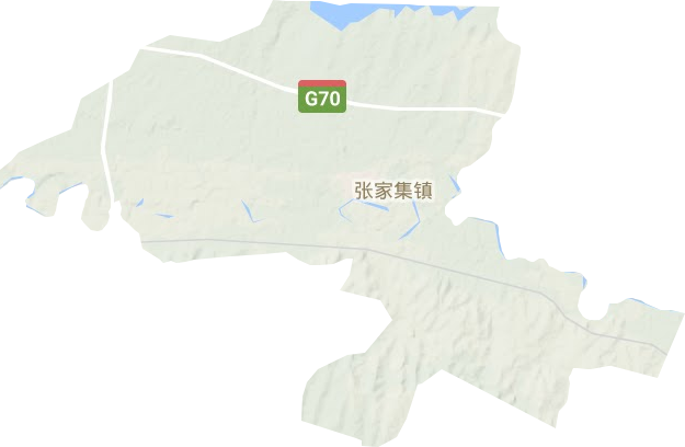 张家集镇地形地图