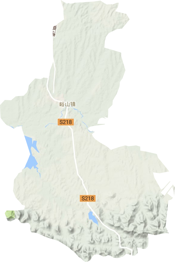 峪山镇地形地图