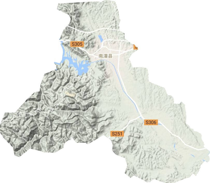 城关镇地形地图