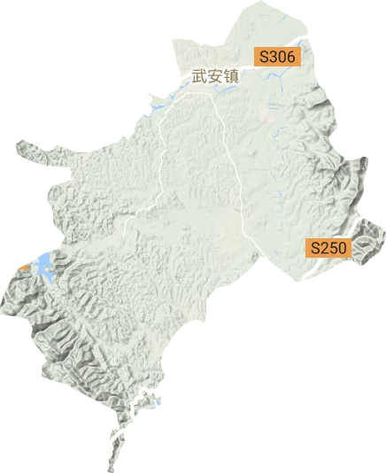 武安镇地形地图