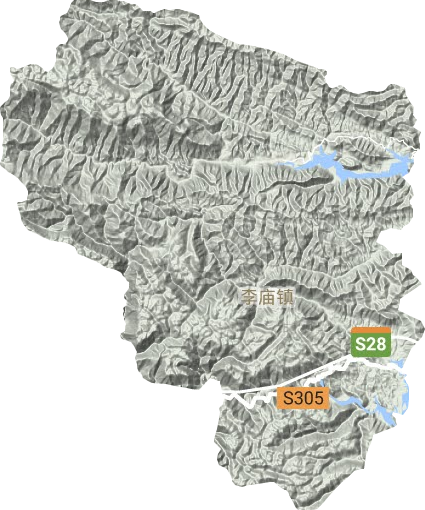 李庙镇地形地图