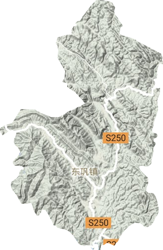 东巩镇地形地图
