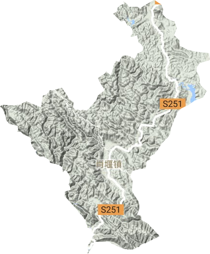 肖堰镇地形地图